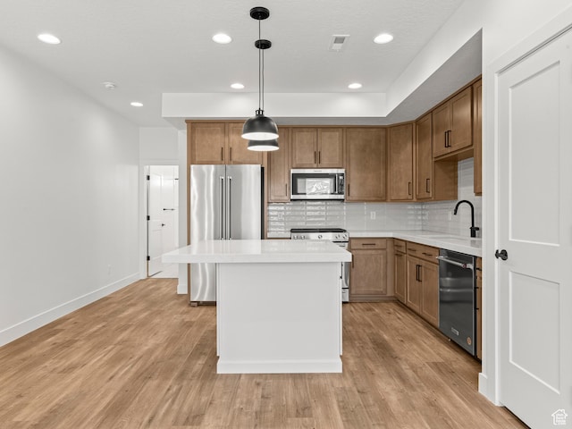 1151 Gambel Oak Way Unit 54, Park City, UT 84098 - kitchen featuring light wood-type flooring, backsplash, appliances with stainless steel finishes, and visible vents