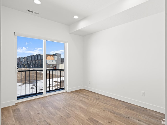 1151 Gambel Oak Way Unit 54, Park City, UT 84098 - empty room with recessed lighting, wood finished floors, visible vents, and baseboards