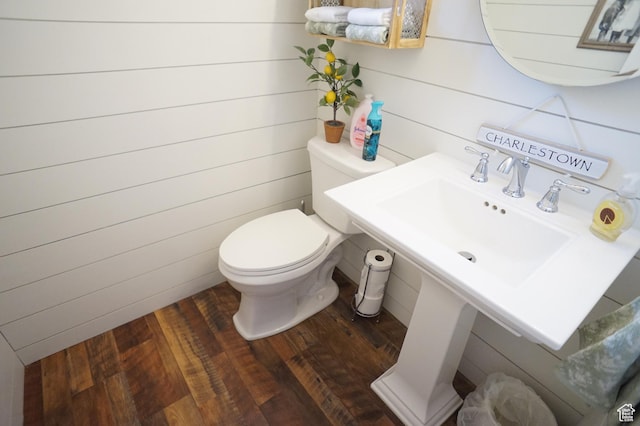 6835 S Larabrook Way, West Jordan, UT 84084 - bathroom featuring toilet, a sink, and wood finished floors