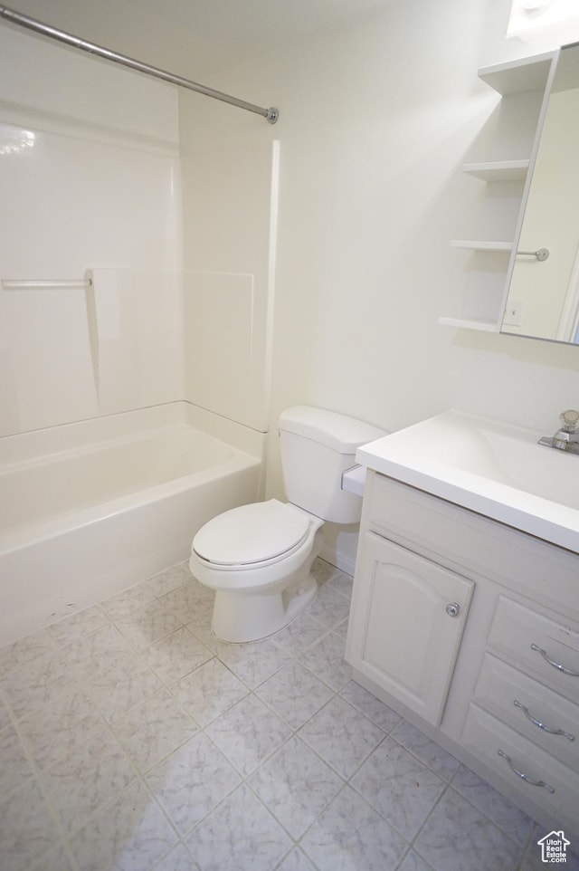 6835 S Larabrook Way, West Jordan, UT 84084 - full bath featuring vanity, bathing tub / shower combination, and toilet