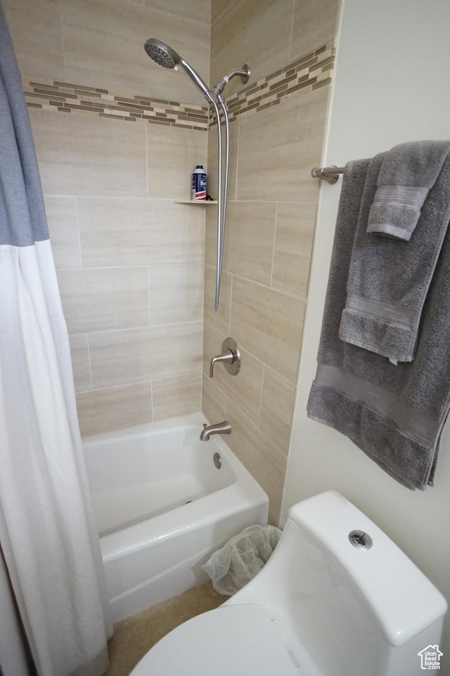 6835 S Larabrook Way, West Jordan, UT 84084 - bathroom with shower / bath combo and toilet