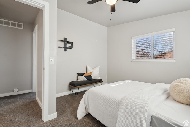 118 N Iowa Ave, Ogden, UT 84404 - carpeted bedroom with visible vents, baseboards, and ceiling fan
