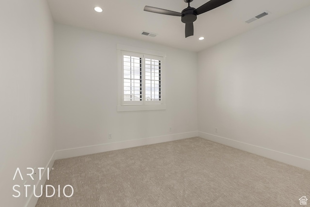 3823 S Kennedy Ln, Washington, UT 84780 - unfurnished room with visible vents, carpet floors, and ceiling fan