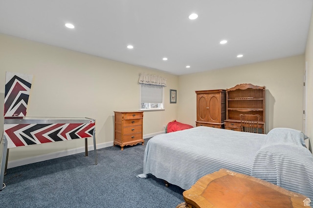 5798 W 11350 N, Highland, UT 84003 - bedroom with recessed lighting, baseboards, and carpet floors