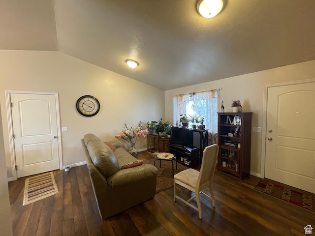 763 S 1500 W, Logan, UT 84321 - living area with vaulted ceiling, wood finished floors, and baseboards