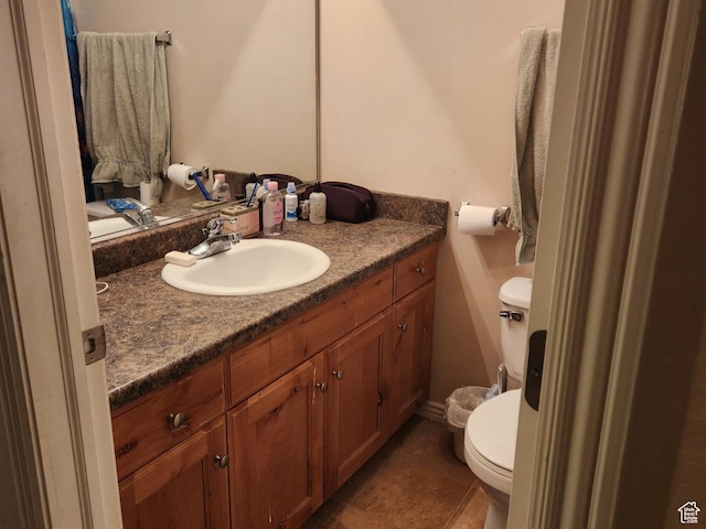 763 S 1500 W, Logan, UT 84321 - bathroom featuring tile patterned floors, toilet, and vanity