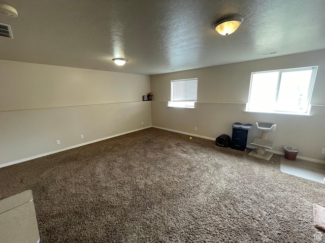 763 S 1500 W, Logan, UT 84321 - interior space featuring visible vents, baseboards, carpet, and a textured ceiling