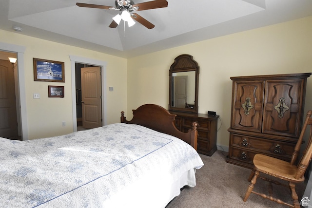 342 S 1250 E, Hyrum, UT 84319 - carpeted bedroom with ceiling fan and a tray ceiling