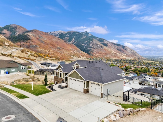 mountain view featuring a residential view