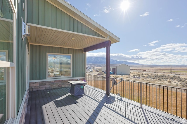 2409 W Rim Rock Dr, Stockton, UT 84071 - wooden deck featuring a mountain view
