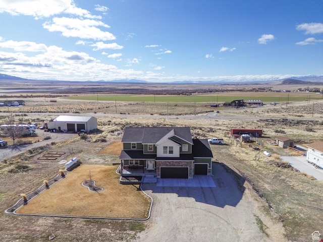 2409 W Rim Rock Dr, Stockton, UT 84071 - bird's eye view with a rural view and a mountain view