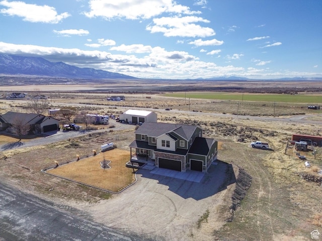 2409 W Rim Rock Dr, Stockton, UT 84071 - birds eye view of property with a rural view and a mountain view