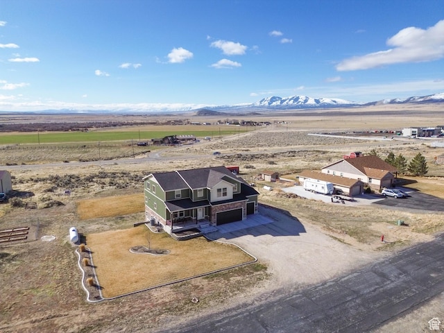 2409 W Rim Rock Dr, Stockton, UT 84071 - birds eye view of property with a rural view and a mountain view