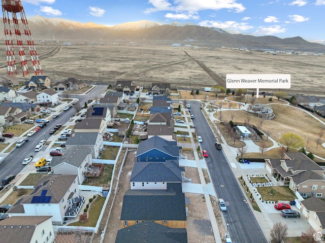 6317 W Cape Ridge Ln, West Valley City, UT 84128 - aerial view featuring a mountain view and a residential view