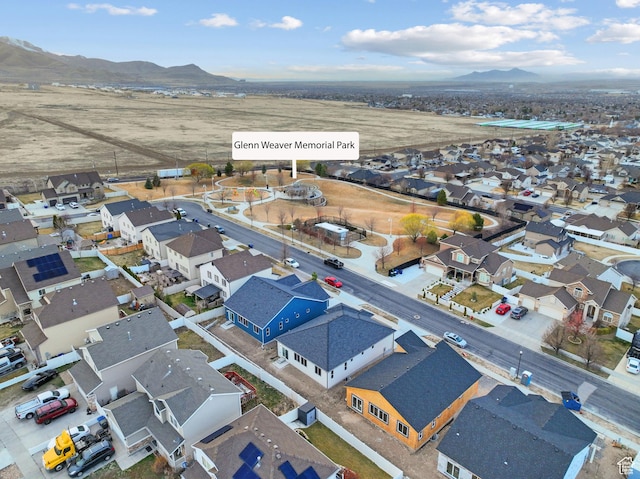6317 W Cape Ridge Ln, West Valley City, UT 84128 - bird's eye view with a residential view and a mountain view
