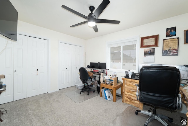 2922 S 500 E, Vernal, UT 84078 - office space with carpet and ceiling fan