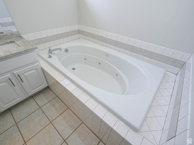 8004 Mustang Loop Rd, Park City, UT 84098 - full bath featuring tile patterned flooring, vanity, and a whirlpool tub