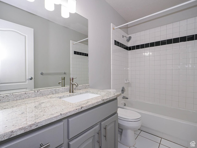 8004 Mustang Loop Rd, Park City, UT 84098 - full bathroom with tile patterned floors, toilet, vanity, and  shower combination