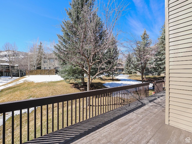 8004 Mustang Loop Rd, Park City, UT 84098 - snow covered deck with a yard