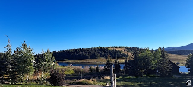5085 Trumpeter, Island Park, ID 83429 - property view of water featuring a mountain view and a wooded view