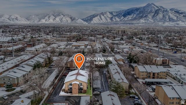 856 E Cedar Pine Ct Unit 21, Salt Lake City, UT 84106 - birds eye view of property with a mountain view and a residential view