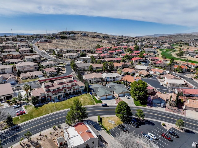 bird's eye view with a residential view