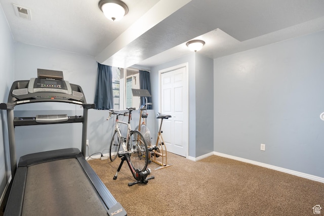 2581 W 2675 N, Farr West, UT 84404 - exercise area featuring carpet flooring, visible vents, and baseboards
