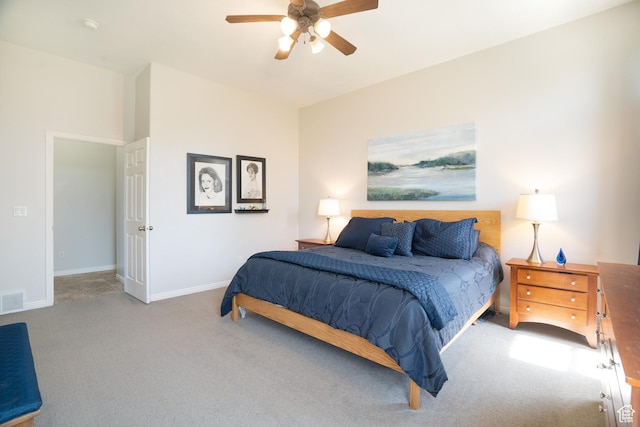2581 W 2675 N, Farr West, UT 84404 - bedroom featuring visible vents, ceiling fan, baseboards, and carpet floors