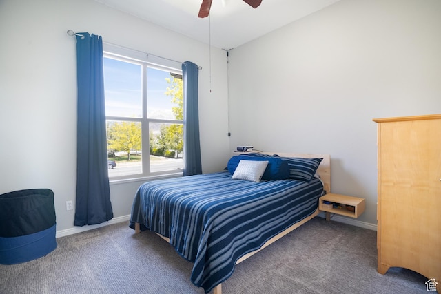 2581 W 2675 N, Farr West, UT 84404 - carpeted bedroom featuring ceiling fan, baseboards, and multiple windows