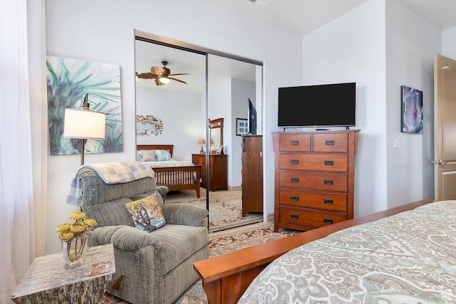 bedroom with a closet