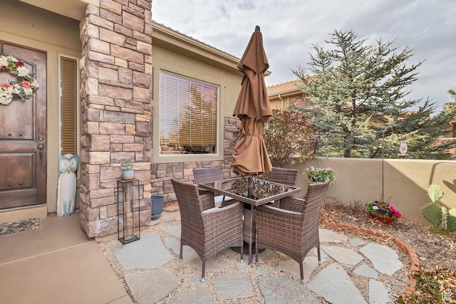 view of patio / terrace with outdoor dining space