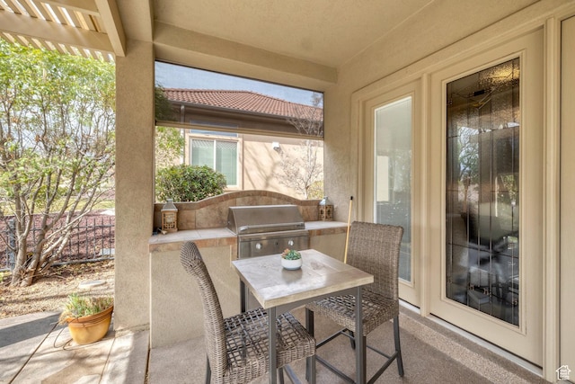 view of patio / terrace with area for grilling