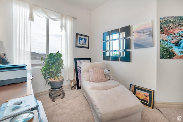 carpeted bedroom with baseboards