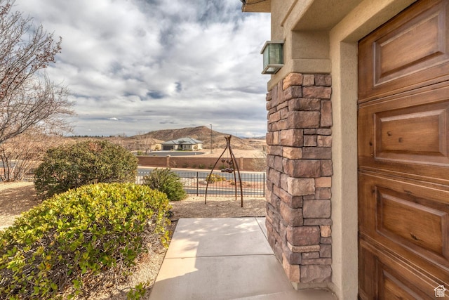 view of patio / terrace with fence