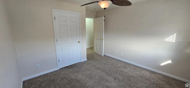8084 N N Ridge Loop Unit F12, Eagle Mountain, UT 84005 - unfurnished bedroom with baseboards, ceiling fan, and carpet flooring