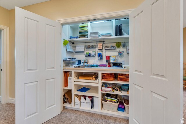 view of storage area