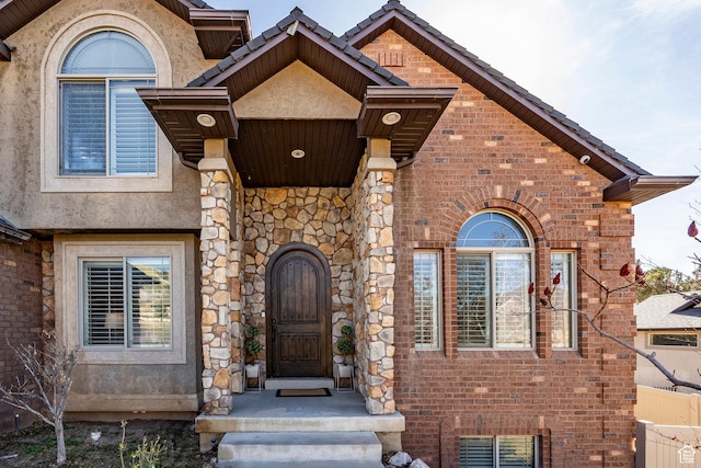 2652 E 6500 S, Uintah, UT 84403 - view of exterior entry with brick siding and stone siding