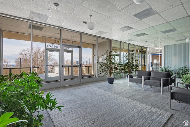 community lobby with visible vents