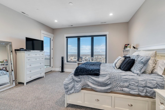 1413 N 1500 E, Provo, UT 84604 - bedroom with light carpet, visible vents, recessed lighting, and baseboards
