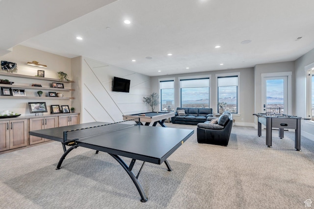 1413 N 1500 E, Provo, UT 84604 - recreation room with light carpet, recessed lighting, billiards, and baseboards