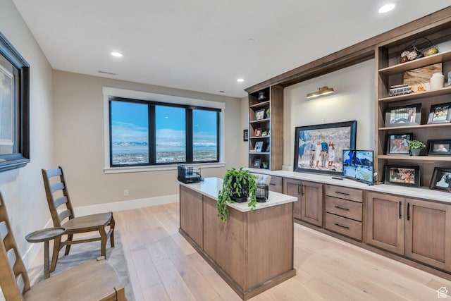 1413 N 1500 E, Provo, UT 84604 - home office with recessed lighting, light wood-style flooring, and baseboards