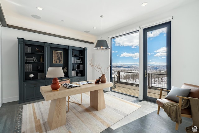 9774 N Red Hawk Trl, Park City, UT 84098 - office featuring light wood finished floors, recessed lighting, and baseboards