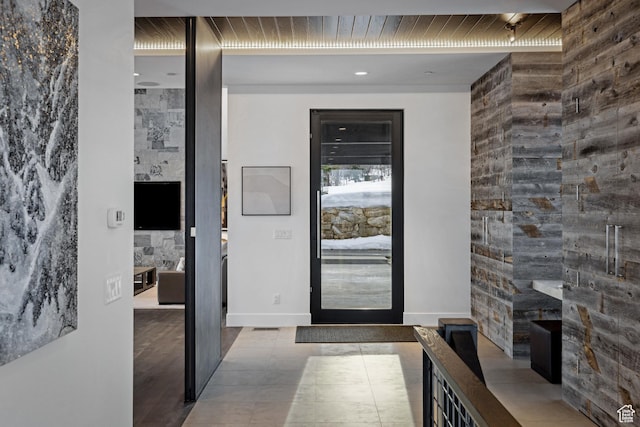 9774 N Red Hawk Trl, Park City, UT 84098 - interior space featuring baseboards and wooden ceiling