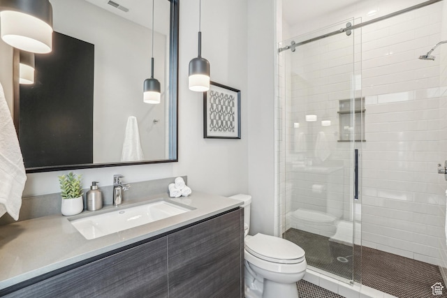 9774 N Red Hawk Trl, Park City, UT 84098 - full bathroom with vanity, toilet, and a stall shower