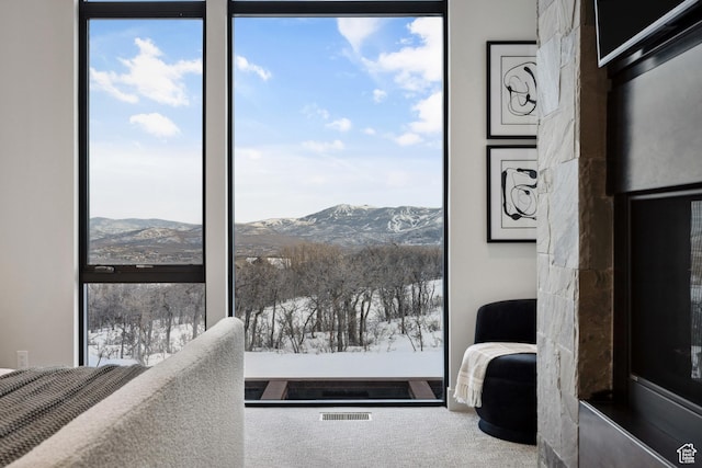 9774 N Red Hawk Trl, Park City, UT 84098 - unfurnished bedroom featuring a mountain view and visible vents