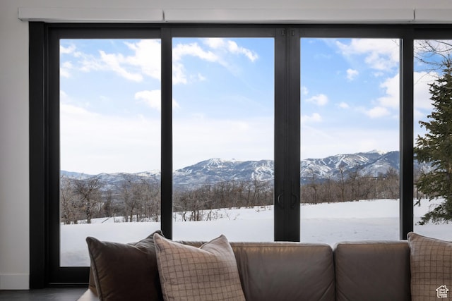 9774 N Red Hawk Trl, Park City, UT 84098 - interior space with a healthy amount of sunlight and a mountain view