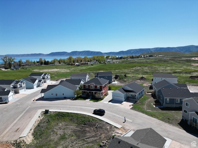 2245 S Beachcomber Ln, Garden City, UT 84028 - drone / aerial view featuring a residential view and a mountain view