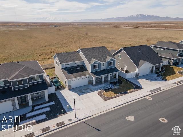 2211 W Parkview Dr, Syracuse, UT 84075 - drone / aerial view featuring a mountain view and a residential view