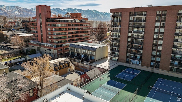 123 E 2nd Ave N Unit T-9, Salt Lake City, UT 84103 - view of property with a mountain view and fence