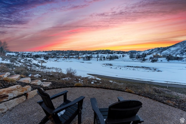 3599 Daybreaker Dr, Park City, UT 84098 - snow covered patio with a mountain view